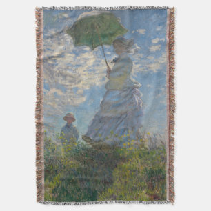 Kvinnor med parasol - Madame Monet och Hennes son Filt