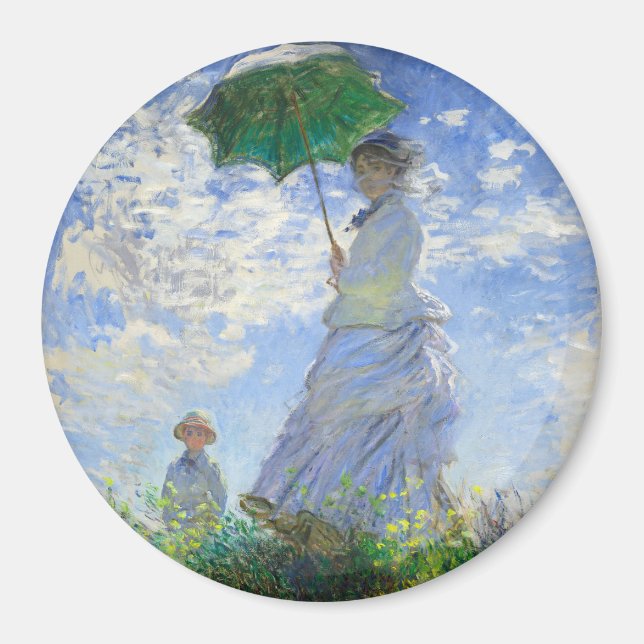 Kvinnor med parasol, madame Monet och hennes son Magnet (Framsidan)