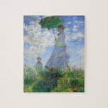 Kvinnor med parasol, madame Monet och hennes son Pussel<br><div class="desc">Kvinnor med parasol,  madame Monet och hennes son av Claude Monet Vintage Fine Art Jigszle Puzzle.</div>