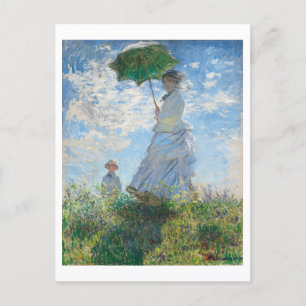 Kvinnor med parasol, madame Monet och hennes son Vykort