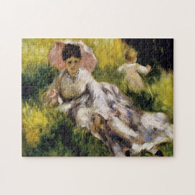 Kvinnor med parasol Renoir Fine Art Pussel (Horisontell)