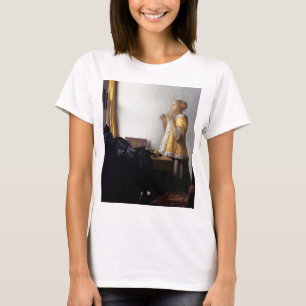 Kvinnor med Pearl Necklace, Johannes Vermeer T Shirt