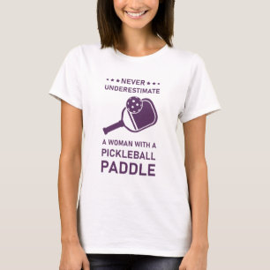 Kvinnor med Pickleball Paddle T Shirt