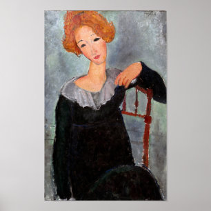 Kvinnor med Red Hair, Modigliani Poster