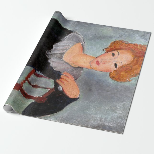 Kvinnor med Red Hair, Modigliani Presentpapper (Utrullad)