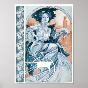 Kvinnor med Ro, Mucha Poster