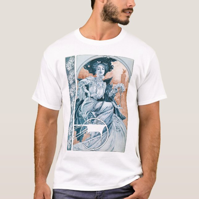 Kvinnor med Ro, Mucha T Shirt (Framsida)