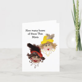 Kvinnor med Thin Mint Cookie Humor Kort