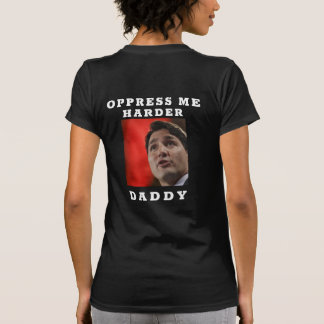 Kvinnor med Trudeau Ansikte T-Shirt