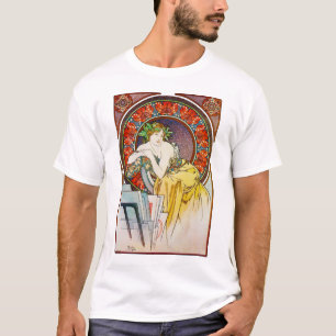 Kvinnor med vallmo, Mucha T Shirt