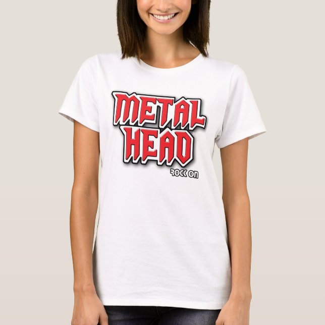 KVINNOR - metallhuvud Tee (Framsida)