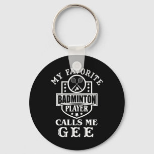 Kvinnor Min Favorit Badminton Spelare Kallar Mig G Nyckelring