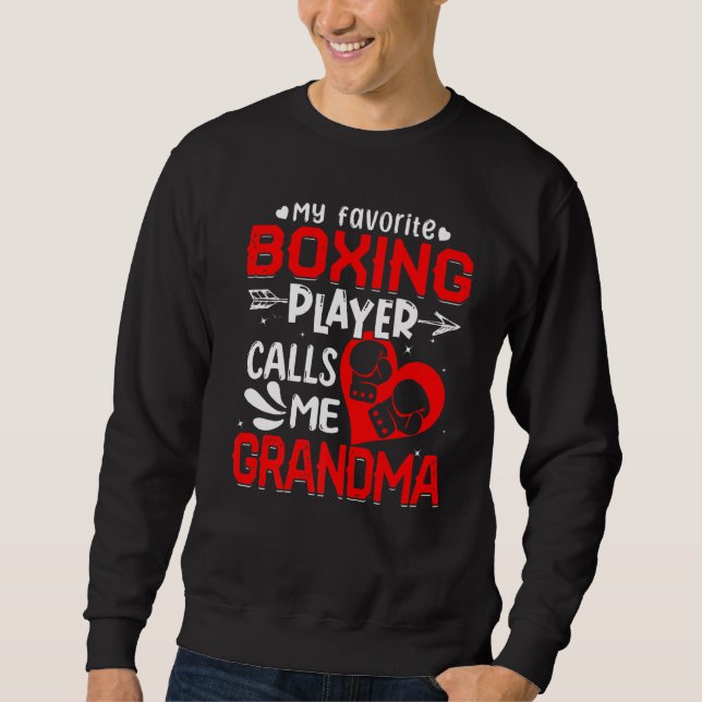 Kvinnor Min favoritboxare kallar mig mormor Lång Ärmad Tröja (Framsida)