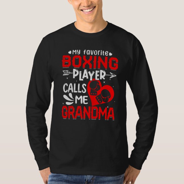 Kvinnor Min favoritboxare kallar mig mormor T Shirt (Framsida)