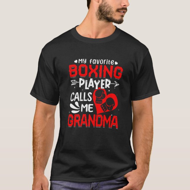 Kvinnor Min favoritboxare kallar mig mormor T Shirt (Framsida)