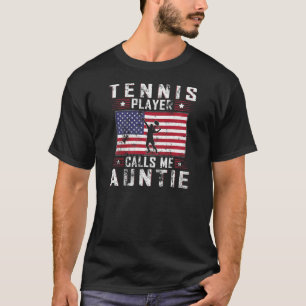 Kvinnor Min favorittennis Player ringer mig Auntie T Shirt