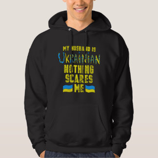 Kvinnor Min man är ukrainsk Ukrainsk flagga Ukrain Hoodie