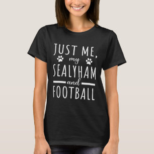 Kvinnor Min Min Sealyham Och Fotbollsmamma Rolig H T Shirt