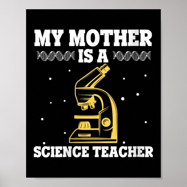 Kvinnor min Mor är vetenskapslärare Proud Stem Mam Poster (Framsidan)