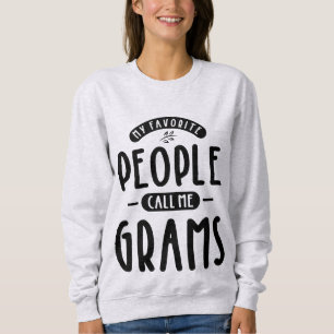 Kvinnor mina favoritfolk kallar mig Grams Gift T Shirt