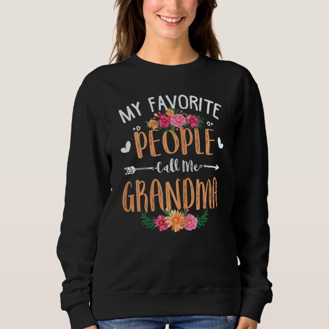 Kvinnor mina favoritfolk kallar mig Grandma Mammor T Shirt (Framsida)