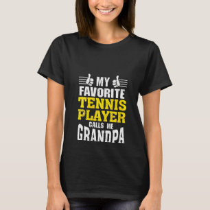 Kvinnor Mina favorittennis Player ringer mig morfa T Shirt