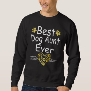 Kvinnor Mors dag Auntie the Best Hund Moster någon Lång Ärmad Tröja