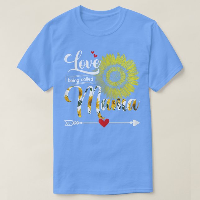 Kvinnor Mors dag I Kärlek kallas Mamma Sunflo T Shirt (Design framsida)