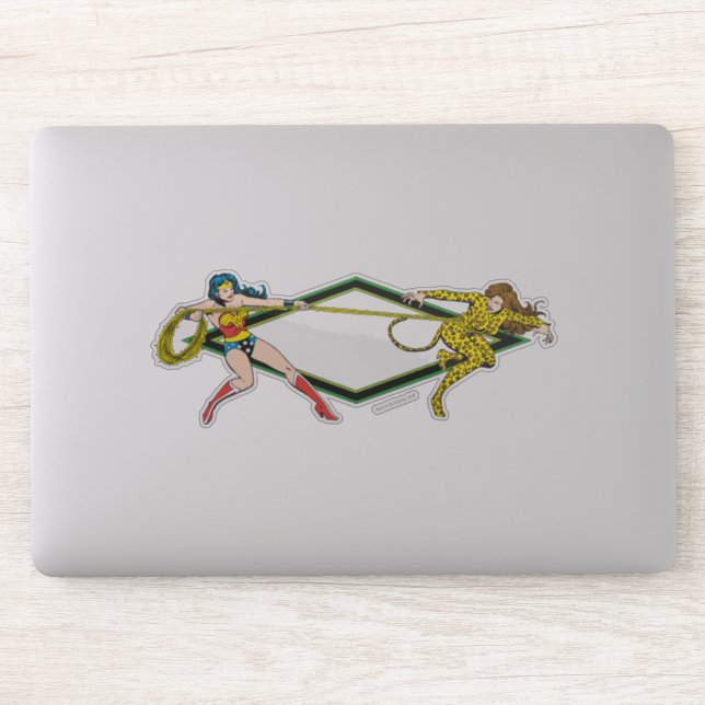  kvinnor mot Cheetah Klistermärken (Dator)