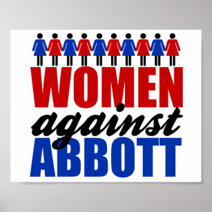 Kvinnor mot Greg Abbott Texas Politik Poster