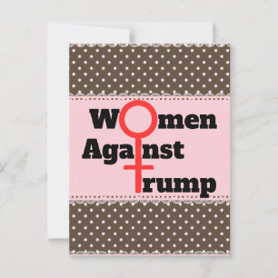 Kvinnor mot trumfkort vykort