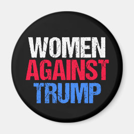 Kvinnor mot trump 2024 Val Black Magnet