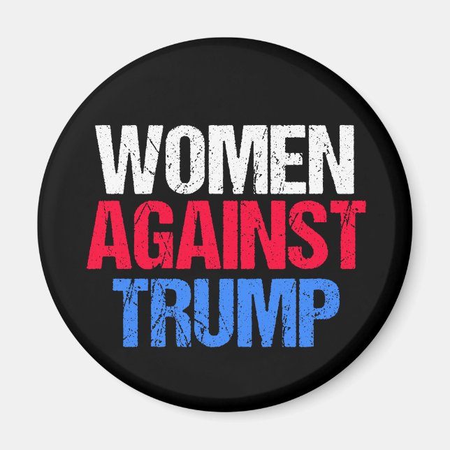 Kvinnor mot trump 2024 Val Black Magnet (Framsidan)
