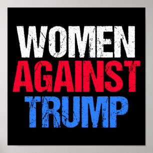 Kvinnor mot trump 2024 Val Black Poster