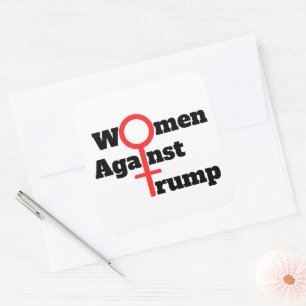Kvinnor mot Trump Sticker Fyrkantigt Klistermärke