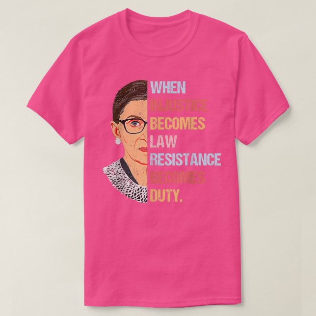Kvinnor när orättvisa blir lagmotstånd t shirt (Design framsida)