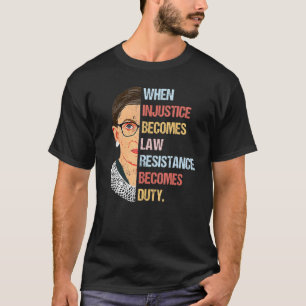 Kvinnor när orättvisa blir lagmotstånd t shirt