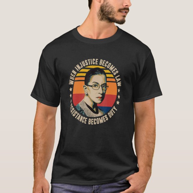 Kvinnor när orättvisa blir lagmotstånd t shirt (Framsida)