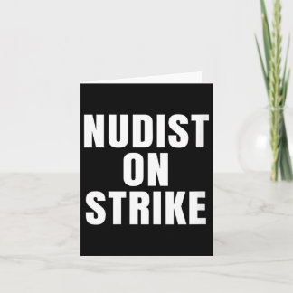 Kvinnor Nudist På Strejk Rolig Humor Sarksatisk Kort