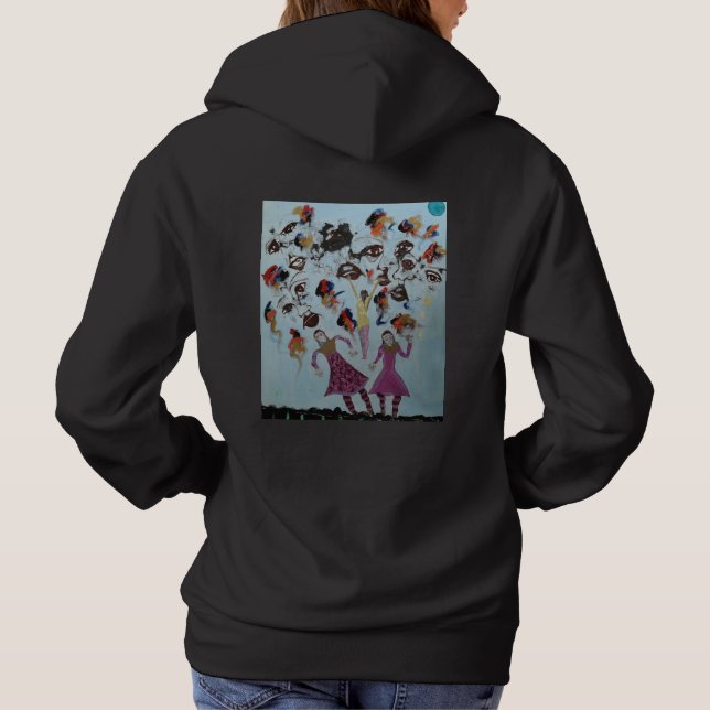 Kvinnor och ansikten målning  t shirt (Baksida)