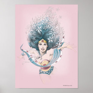 kvinnor och blommor poster
