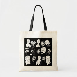 KVINNOR OCH FLÖDEN (B&W) TOTE BAG TYGKASSE