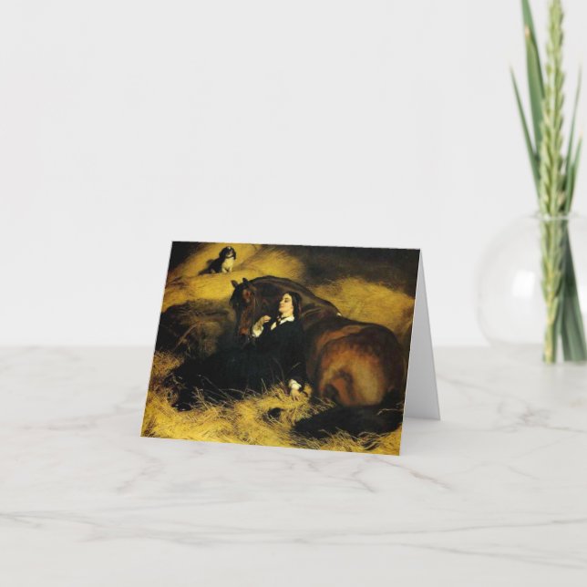 Kvinnor och häst inbjudan (Framsida)