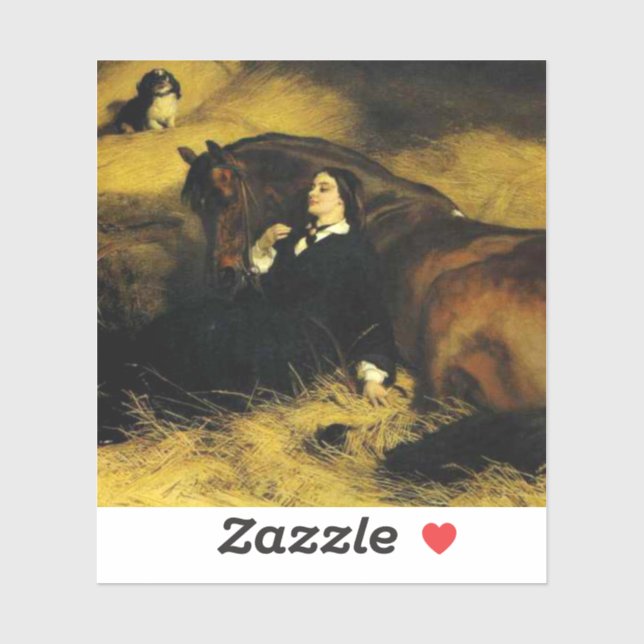 Kvinnor och häst klistermärken (Ark)