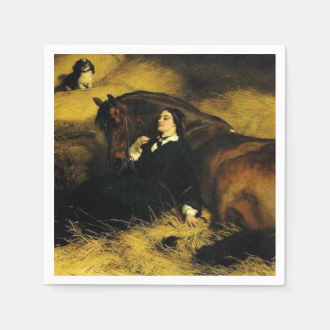 Kvinnor och häst pappersservett (Framsidan)