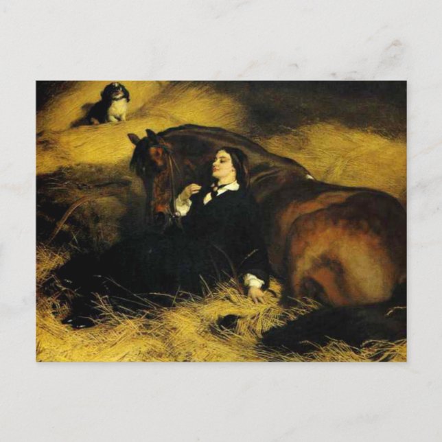 Kvinnor och häst vykort (Framsida)