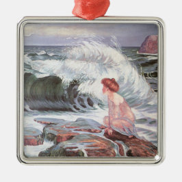 Kvinnor och våg (av Frantisek Kupka) Julgransprydnad Metall
