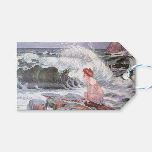 Kvinnor och våg (av Frantisek Kupka) Presentetikett (Framsidan (Horisontell))