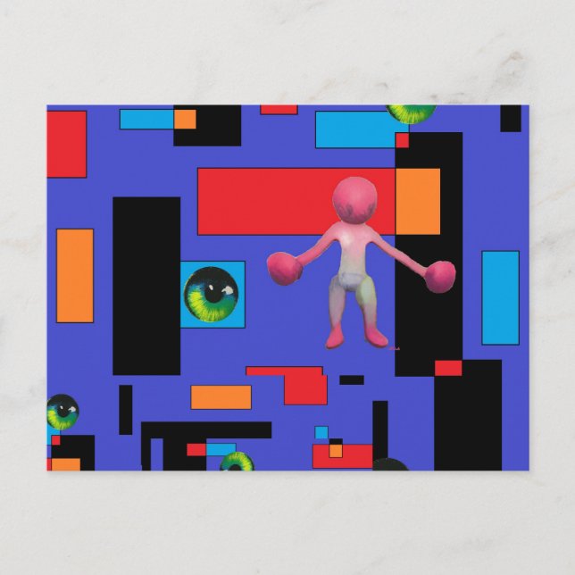 Kvinnor oftare än inte surrealism vykort (Framsida)