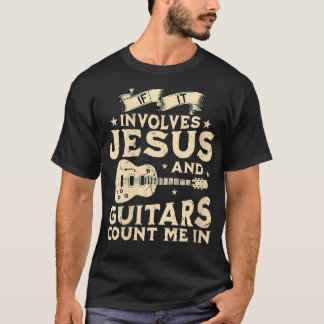 Kvinnor om det involverar Jesus och gitarrer Retro T Shirt